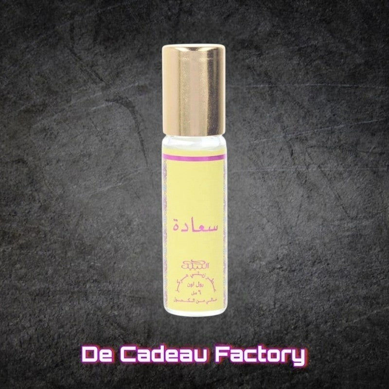 De Cadeau Factory Nabeel SA'ADA uniseks eau de parfum roll-on 6ml zonder alcohol in glazen flacon met gouden dop