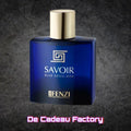 De Cadeau Factory JFENZI Savoir Blue Devil Men eau de parfum in een diepblauwe glazen flacon met gouden dop