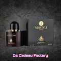 De Cadeau Factory Rovena Verstyle Noer eau de parfum in een donkere glazen flacon met bijbehorende zwarte verpakking.