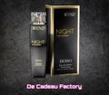 De Cadeau Factory JFENZI Night Desso eau de parfum voor dames in een elegante zwarte 100ml flacon met bloemige noten.