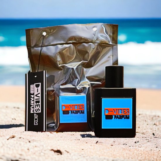 Frisse Aquatische mannen geur - D-Vibes Blue - Eau de parfum - 50ml - uniek verpakt.