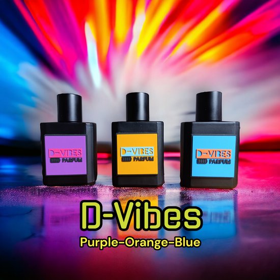 Frisse Aquatische mannen geur - D-Vibes Blue - Eau de parfum - 50ml - uniek verpakt.
