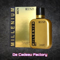 De Cadeau Factory JFENZI Millenium Eau de Parfum voor heren in een luxe goudkleurige 100ml flacon met verpakking
