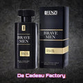 De Cadeau Factory JFENZI Brave Men eau de parfum voor heren in een zwarte 100ml flacon met oriëntaalse kruidige geur