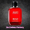 De Cadeau Factory JFENZI JUUST! Homme Red eau de parfum in een opvallende rode glazen flacon van 100ml voor heren.